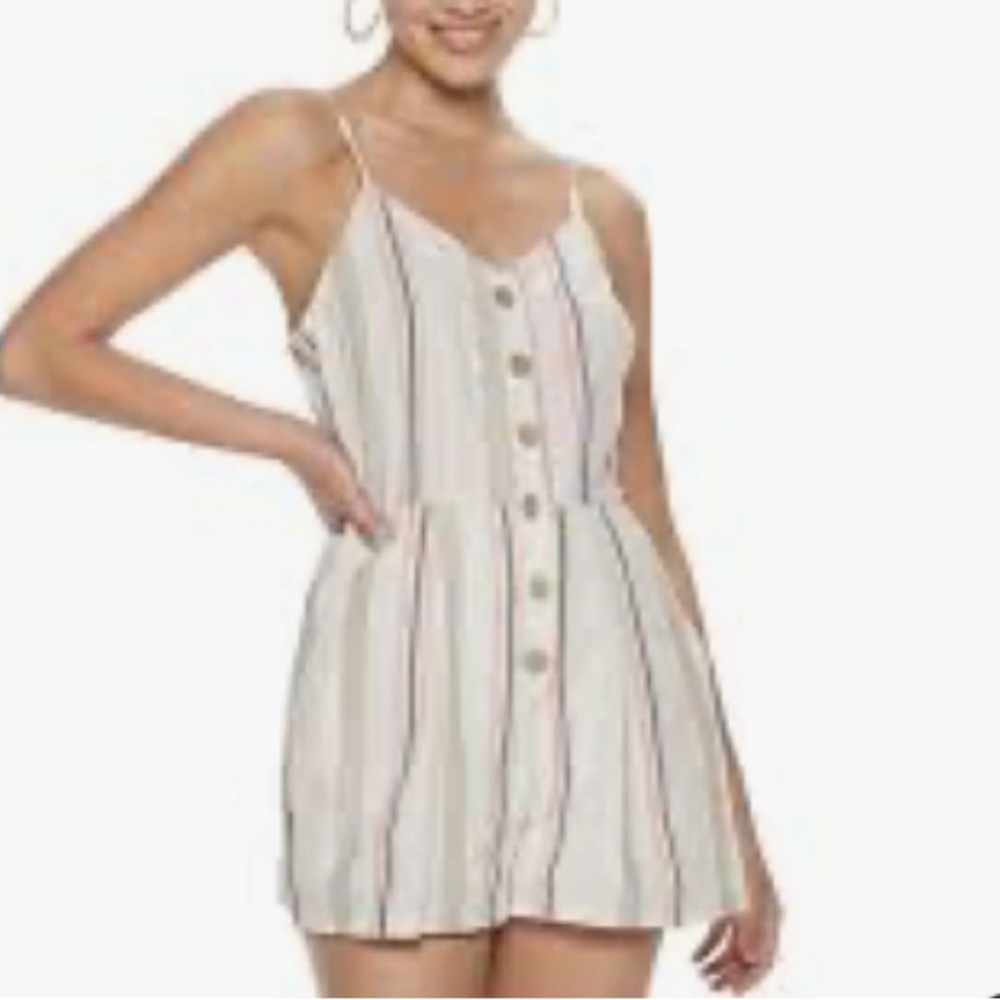 Striped Button-Down romper